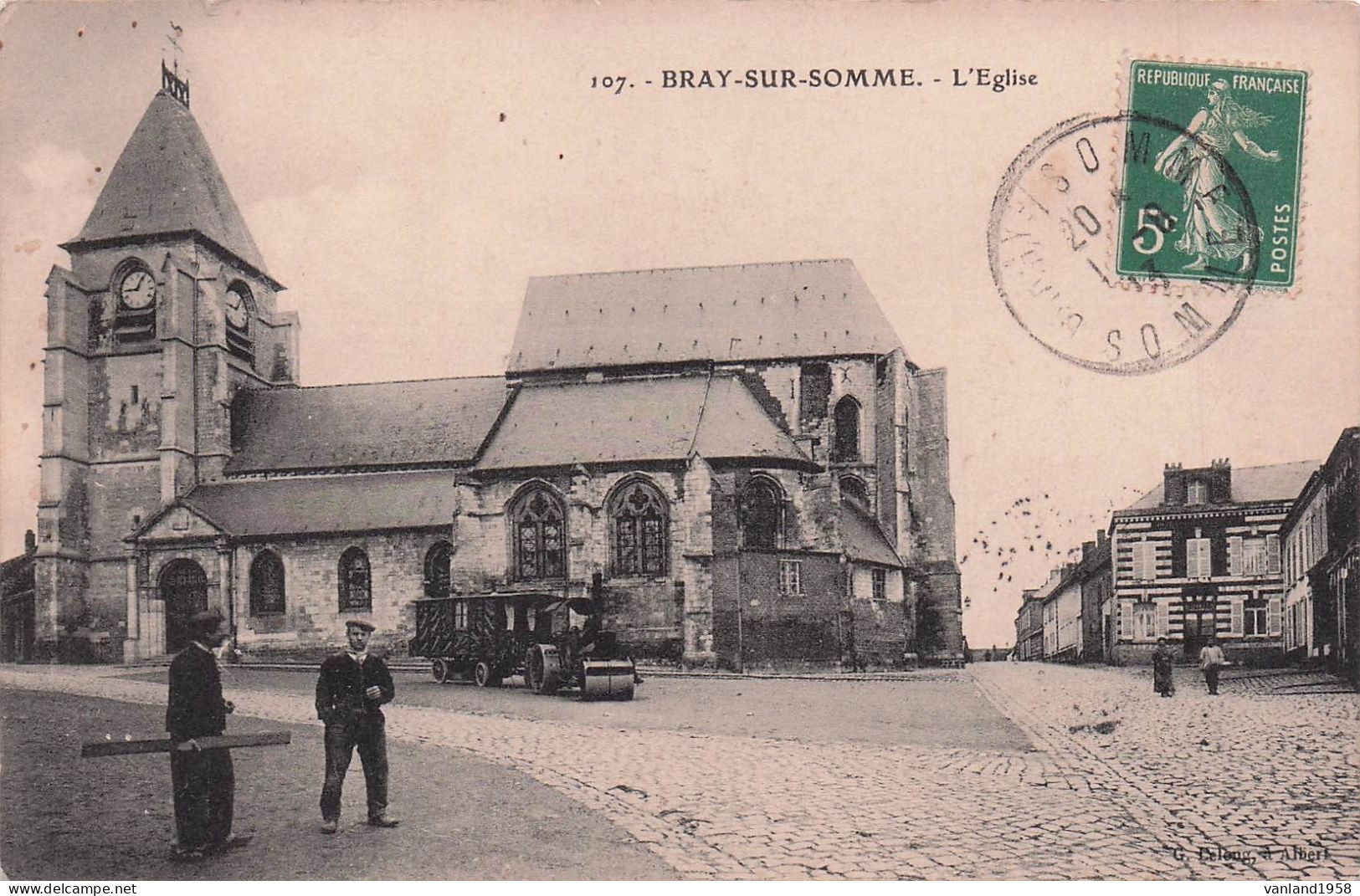 BRAY Sur SOMME-l'église (avec Rouleau-compresseur) - Bray Sur Somme