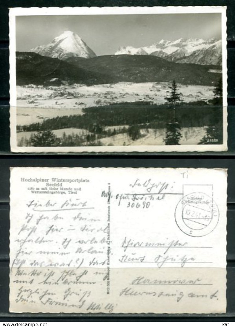 K20424)Ansichtskarte: Seefeld, Winterpanorama, Gelaufen 1941 - Seefeld
