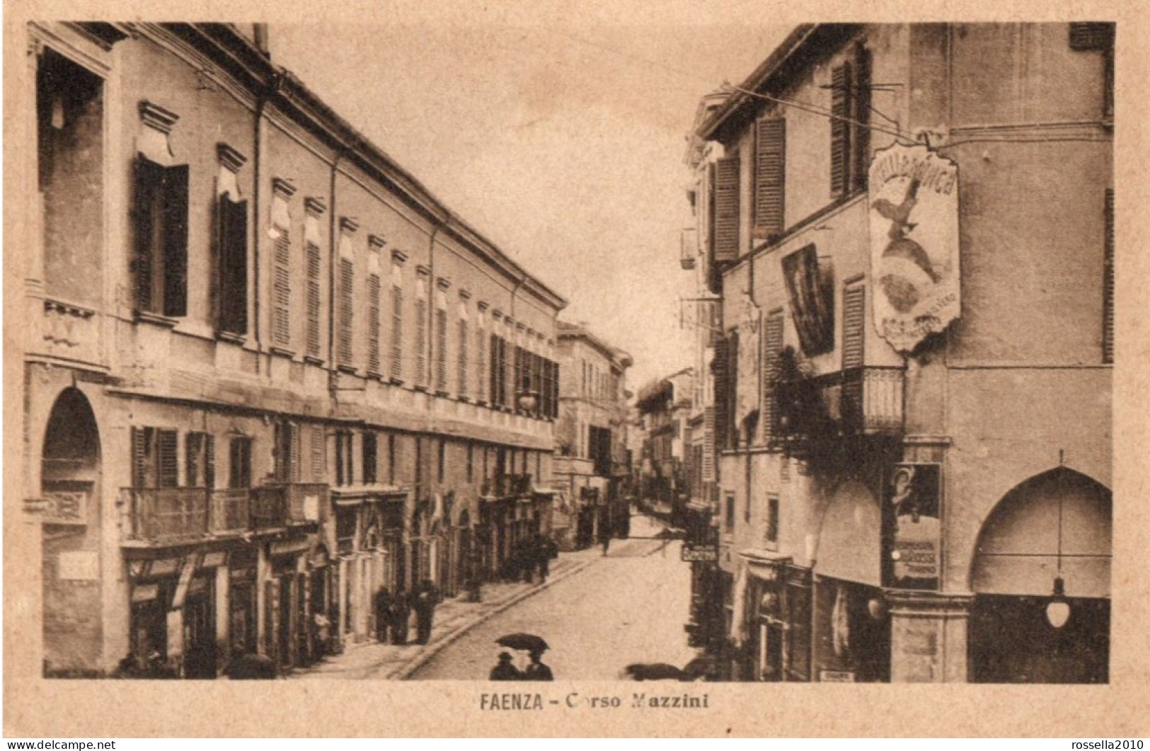 CARTOLINA AUTOMOBILI ITALIA RAVENNA FAENZA CORSO MAZZINI Italy Postcard ITALIEN Ansichtskarten - Faenza