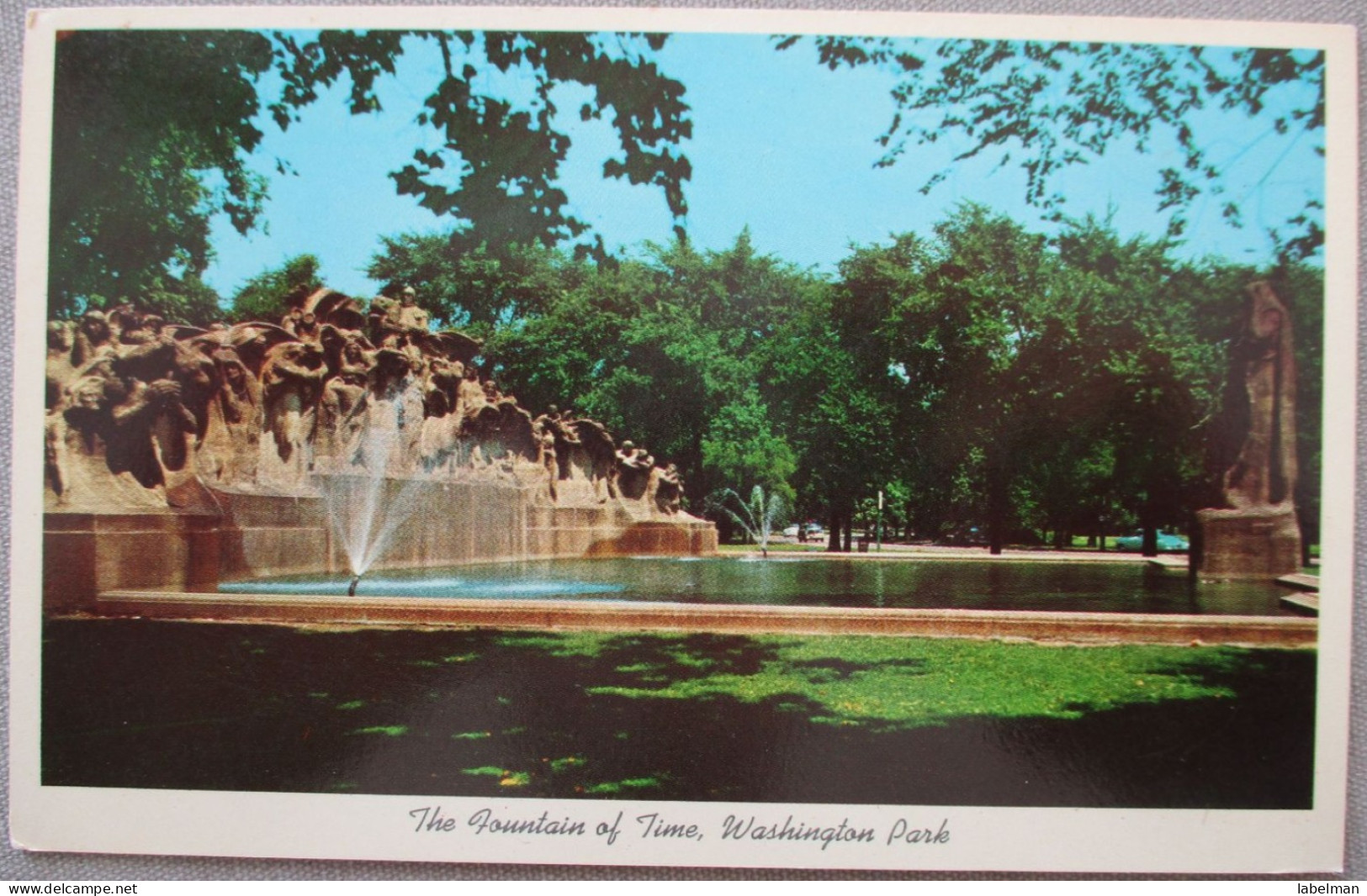 USA CHICAGO WASHINGTON PARK TIME FOUNTAIN KARTE CARD POSTCARD CARTE POSTALE POSTKARTE CARTOLINA ANSICHTSKARTE - Long Beach