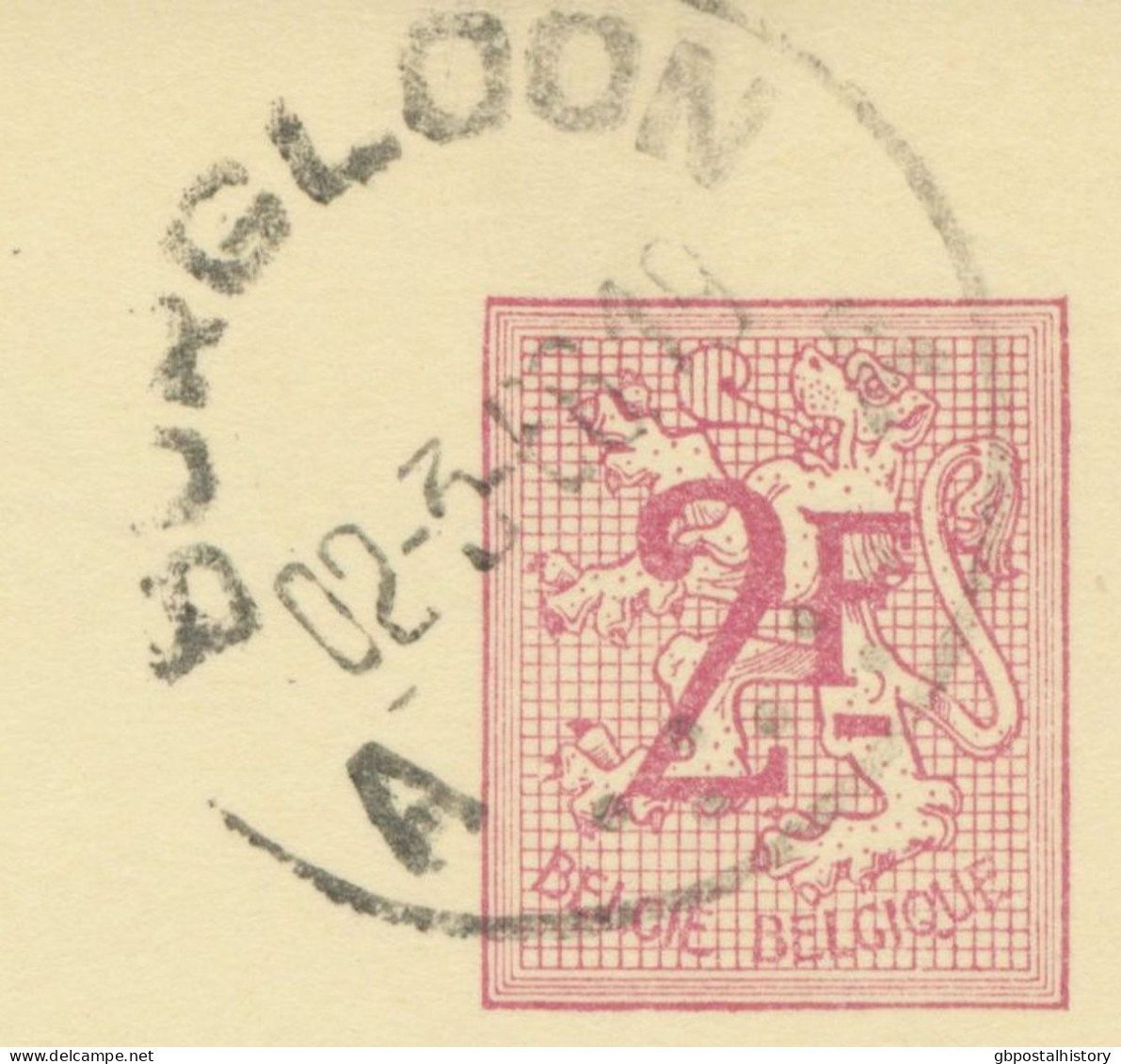 BELGIUM VILLAGE POSTMARKS  BORGLOON A SC With Dots 1968 (Postal Stationery 2 F, PUBLIBEL 2088) - Puntstempels