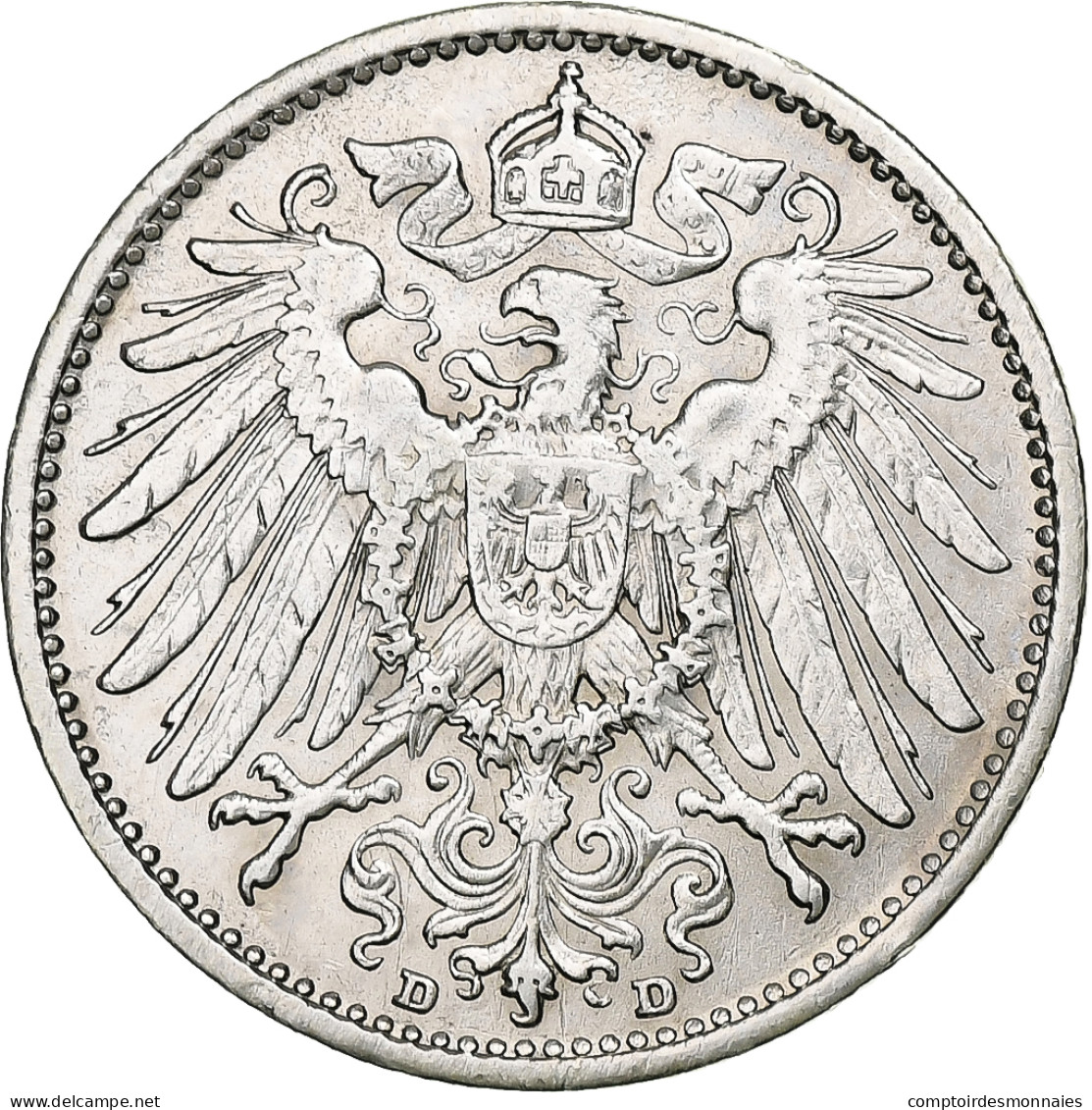 Monnaie, GERMANY - EMPIRE, Wilhelm II, Mark, 1908, Munich, TTB, Argent, KM:14 - 1 Mark