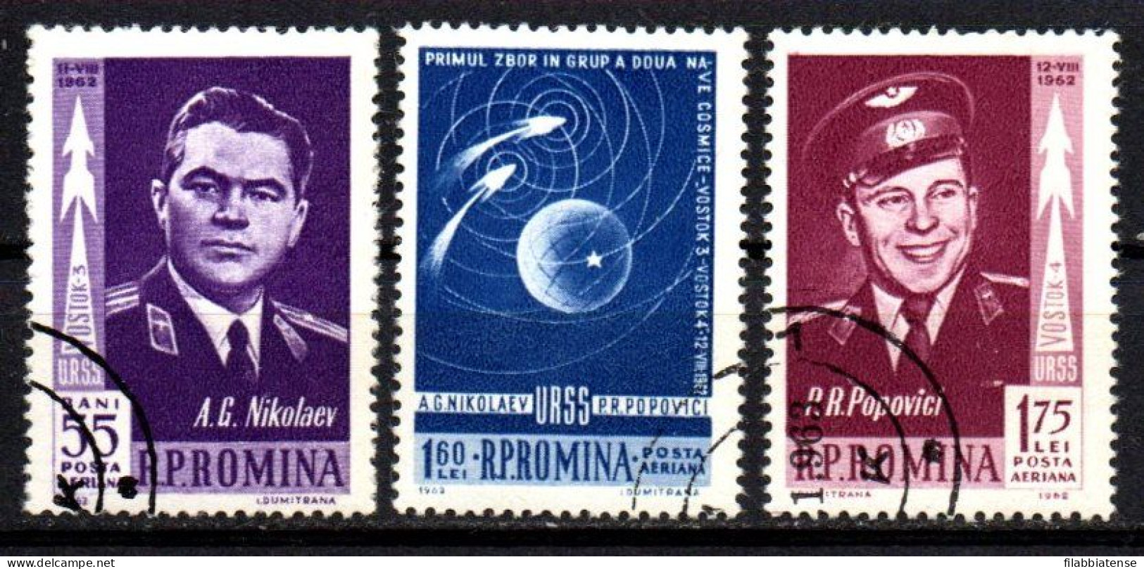 1962 - Romania PA 157 / PA 159 Viaggi Spaziali   ------ - Oblitérés