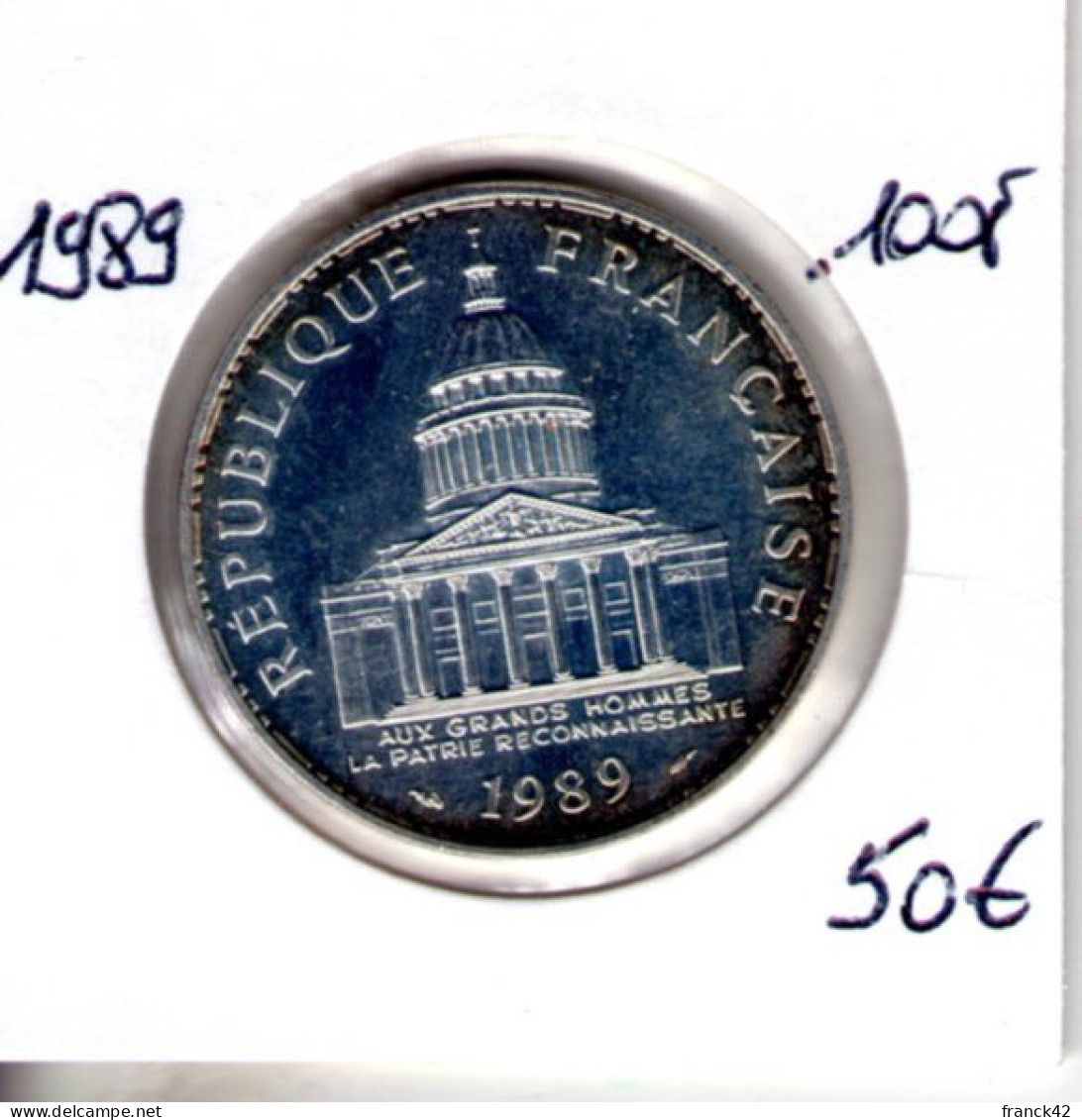 France. 100 Francs Panthéon 1989 - 100 Francs