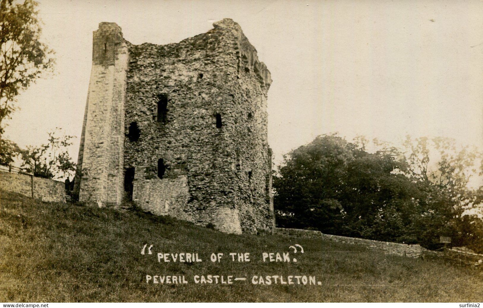 DERBYSHIRE - CASTLETON - PEVERIL CASTLE RP Db946 - Derbyshire