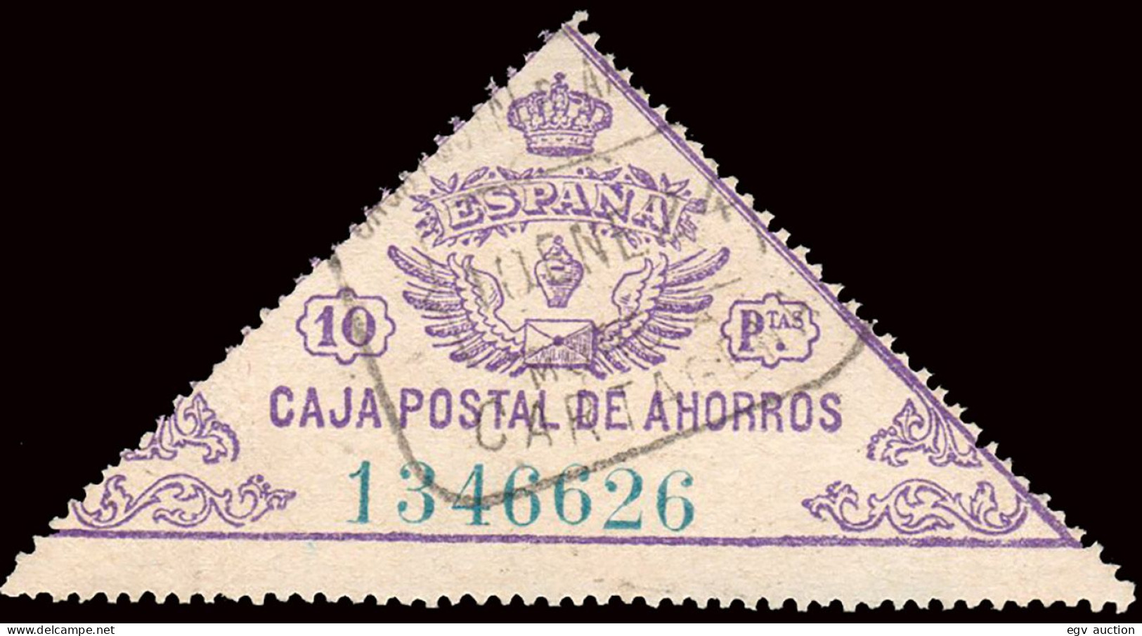 Murcia - O Caja Postal Ahorro 10 Ptas. - Mat Cartagena - Caja Postal De Ahorros" - 1931-....