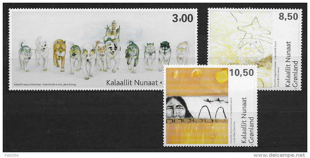 Groënland 2007 N° 468/470 Neufs Art Moderne, Chiens De Traineaux - Unused Stamps