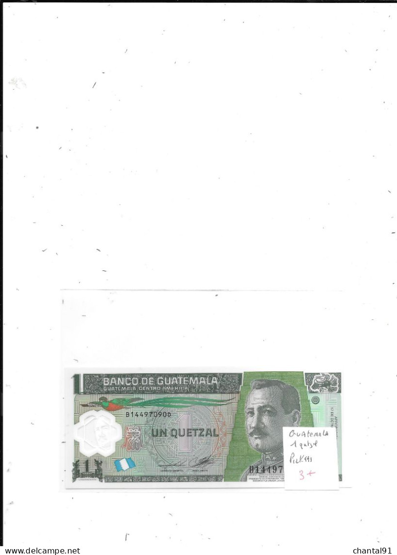 GUATEMALA BILLET 1 QUETZAL PICK 999 - Guatemala