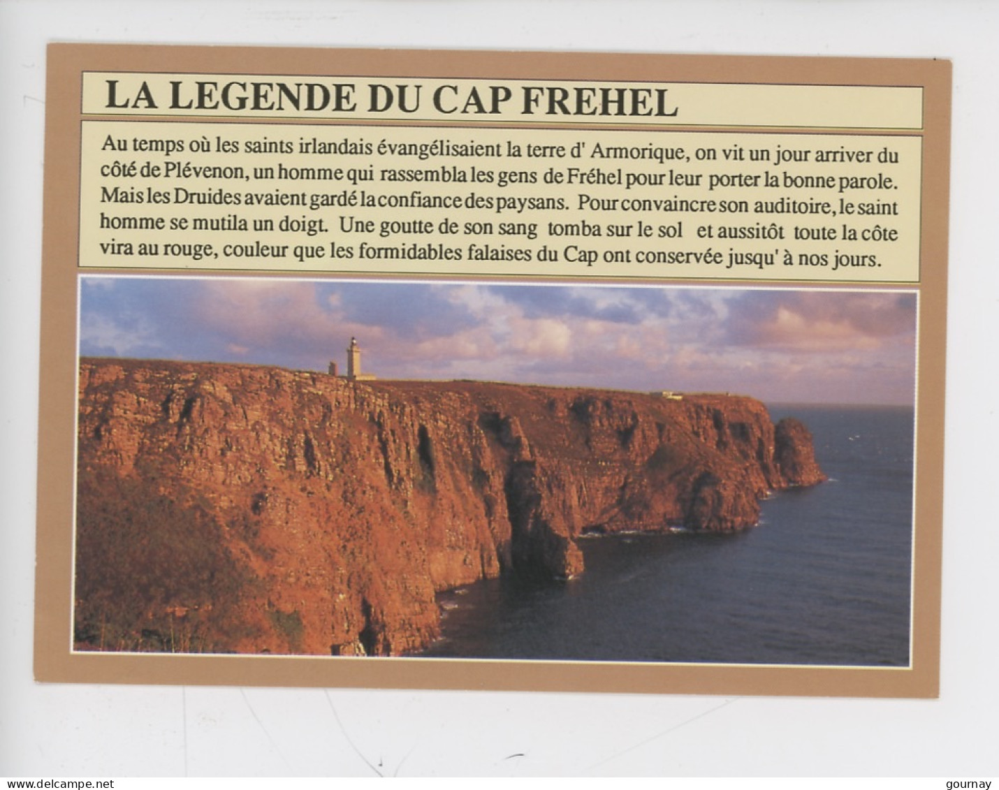 La Légende Du Cap Frehel (Finistère) Saints Irlandais, Druides, Doigt Mutilé Goutte De Sang, Couleur Des Falaises Du Cap - Märchen, Sagen & Legenden