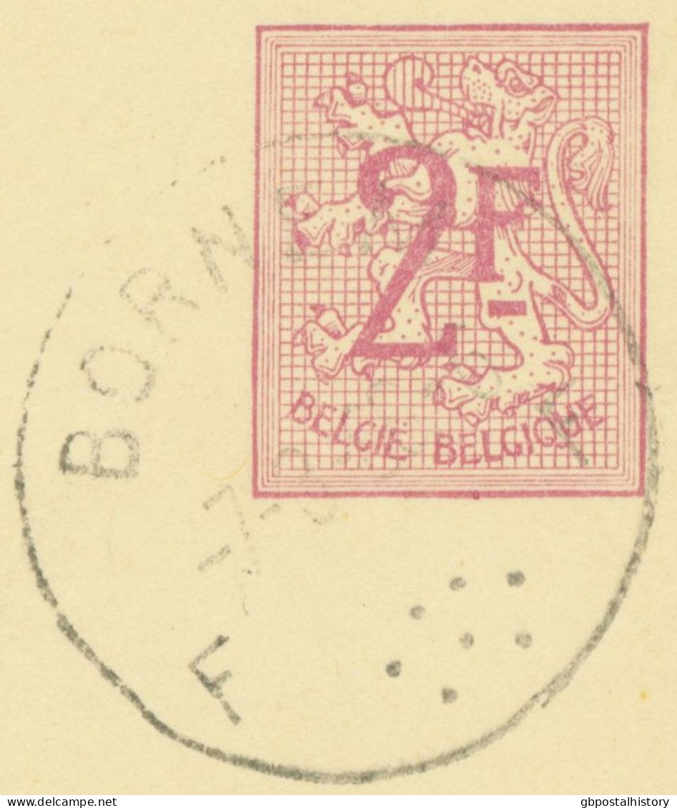 BELGIUM VILLAGE POSTMARKS  BORNEM F SC With Dots 1966 (Postal Stationery 2 F, PUBLIBEL 2123) - Matasellado Con Puntos