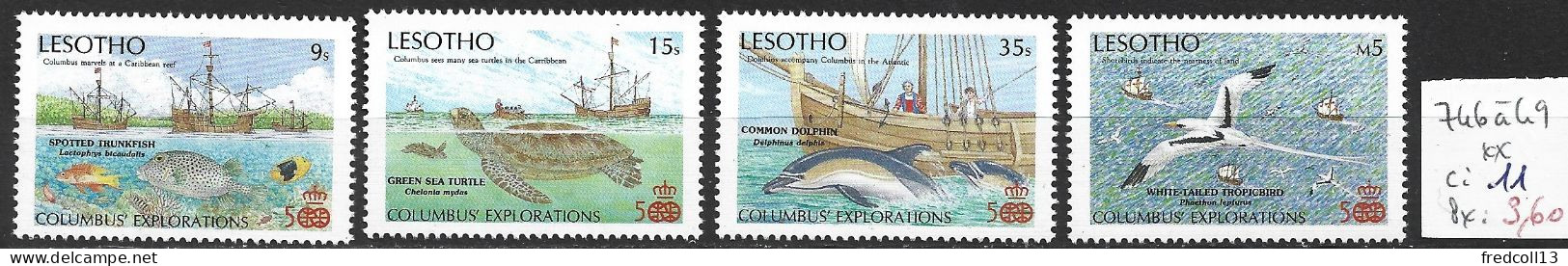 LESOTHO 746 à 49 ** Côte 11 € - Lesotho (1966-...)