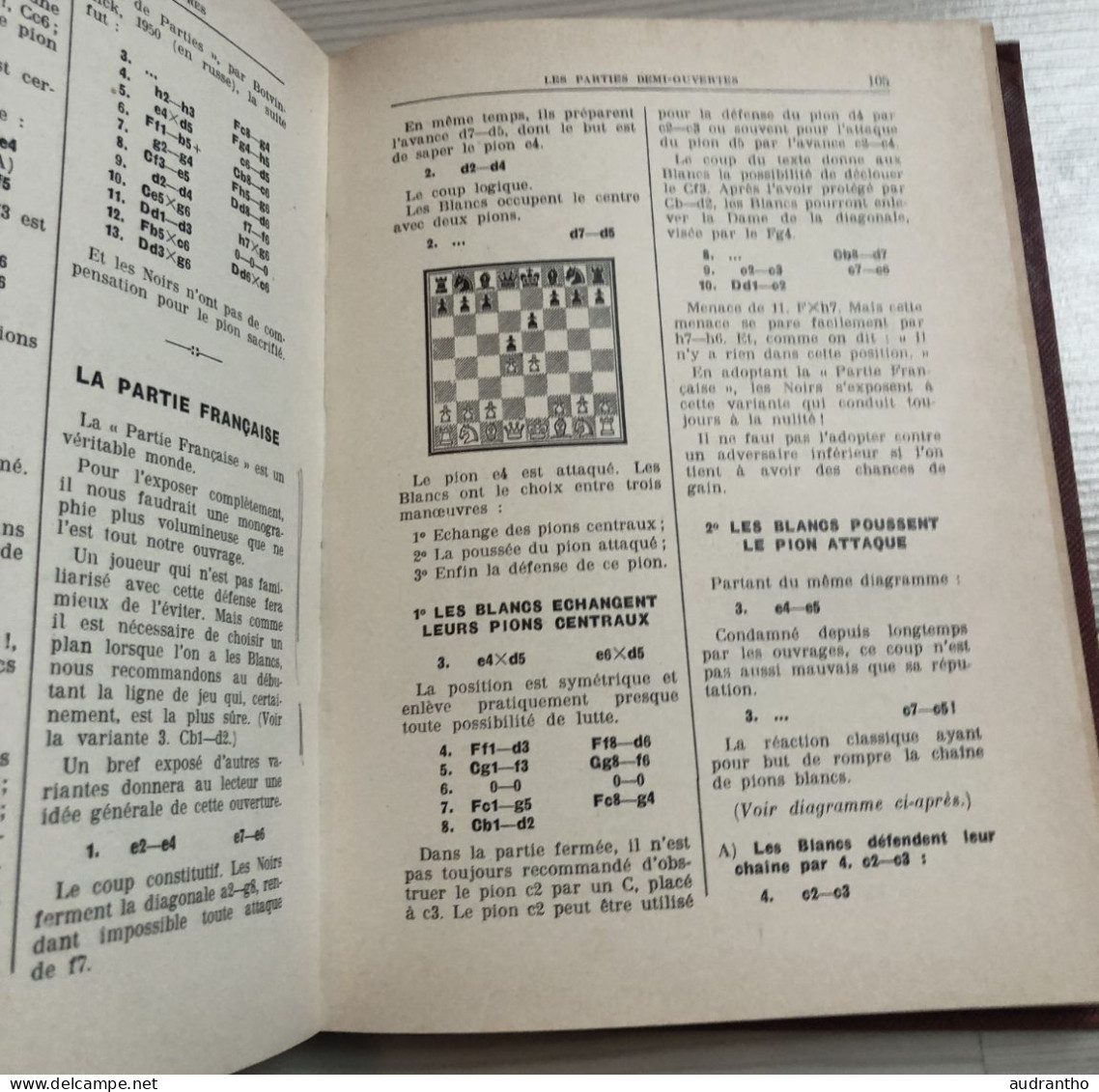 La Pratique Moderne Des Ouvertures Dans La Partie D'échecs V. Khan P. Biscay éditions Le Triboulet Monaco 1954 - Jeux De Société