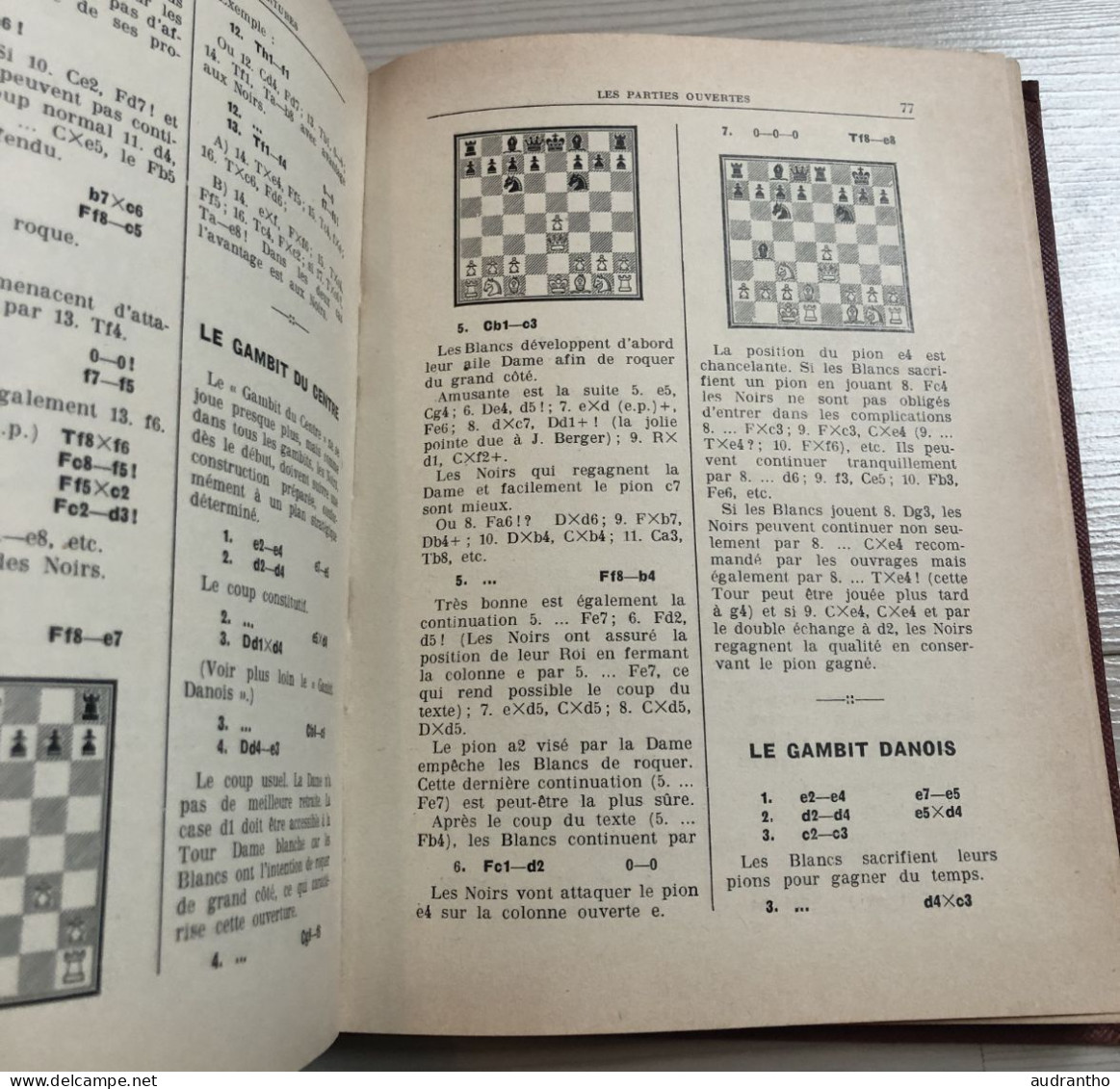 La Pratique Moderne Des Ouvertures Dans La Partie D'échecs V. Khan P. Biscay éditions Le Triboulet Monaco 1954 - Giochi Di Società