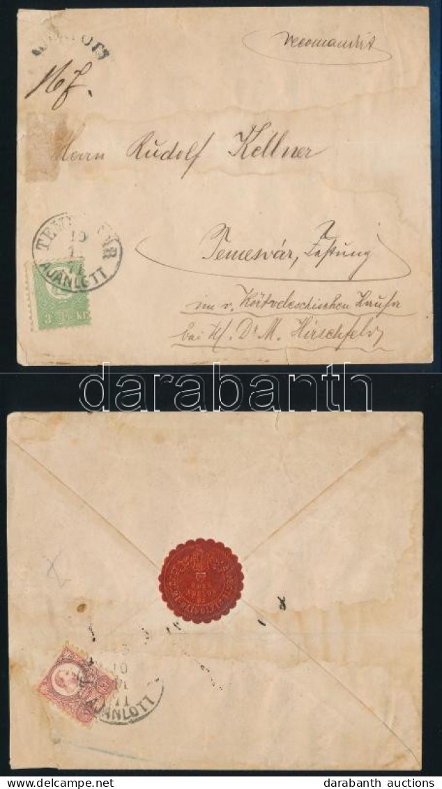 1871 Kőnyomat 3kr és Réznyomat 5kr Helyi Ajánlott Levélen. A 4 Ismert Darab Egyike! / Mi 2 + 10 Mixed Franking On Local  - Sonstige & Ohne Zuordnung