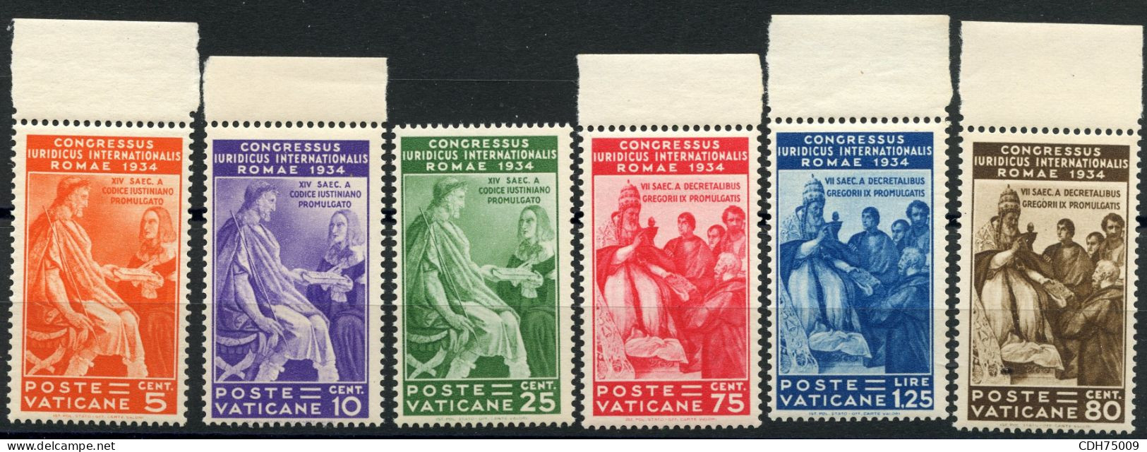 VATICAN - S 41 / 46 CONGRESSO GIURIDICO ** - Unused Stamps