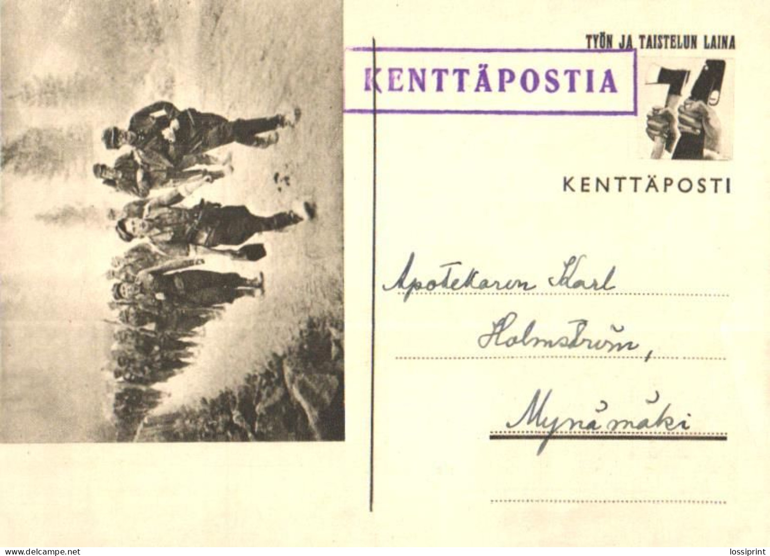 Finland:Postal Stationery, Kenttäpostia, Fieldpost, Military Mail, 1941 - Militaires