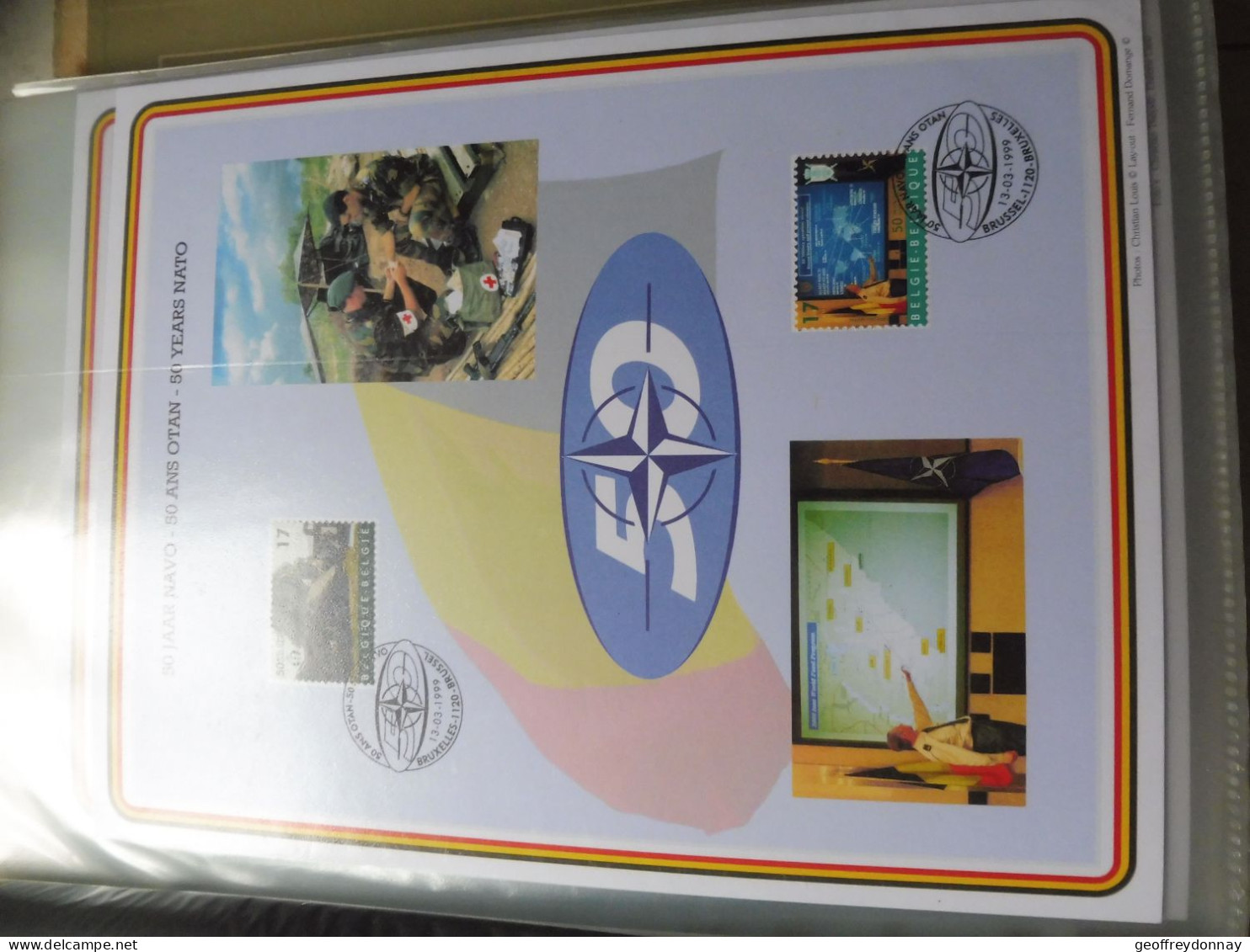 Souvenir Belgique Belgie  2812 ( 1999 ) Otan Navo Militaire  Gestempelt Oblitéré Bruxelles Brussel Perfect - Gedenkdokumente