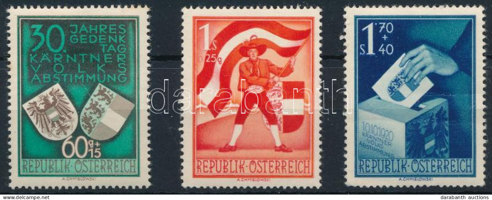 ** Ausztria 1950 Mi 952-954 (Mi EUR 150,-) (Mi 954 Ráncok / Creases) - Other & Unclassified