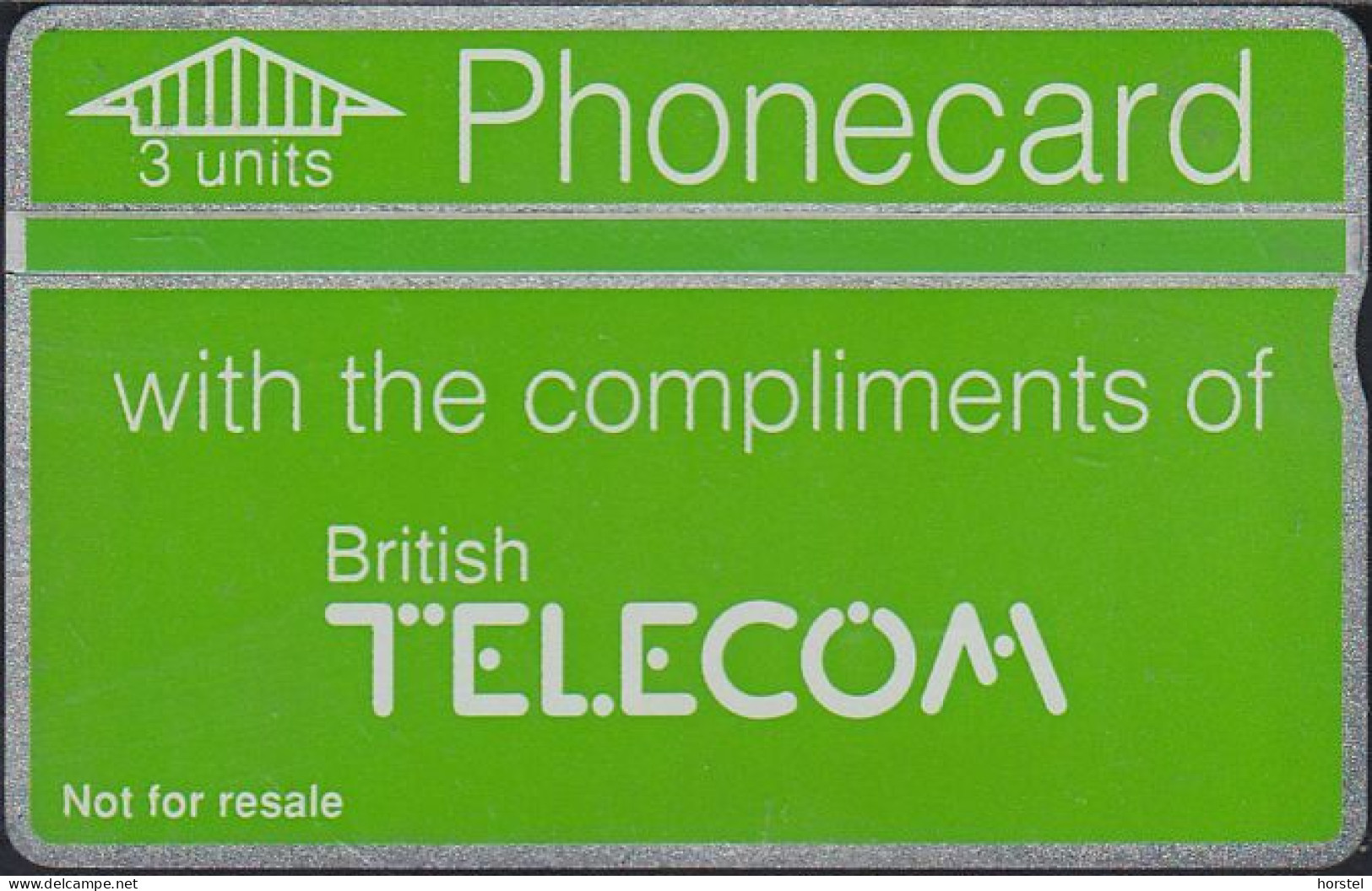 UK - British Telecom L&G  BTD021 - 5th Issue Phonecard Compimentary - 3 Units - 070C - BT Definitive