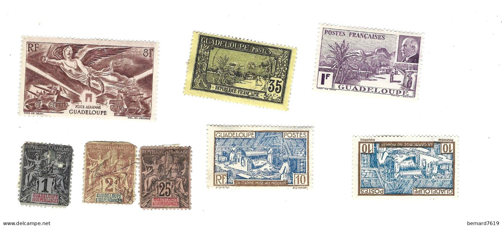 Lot De Timbres  Guadeloupe - Oblitérés