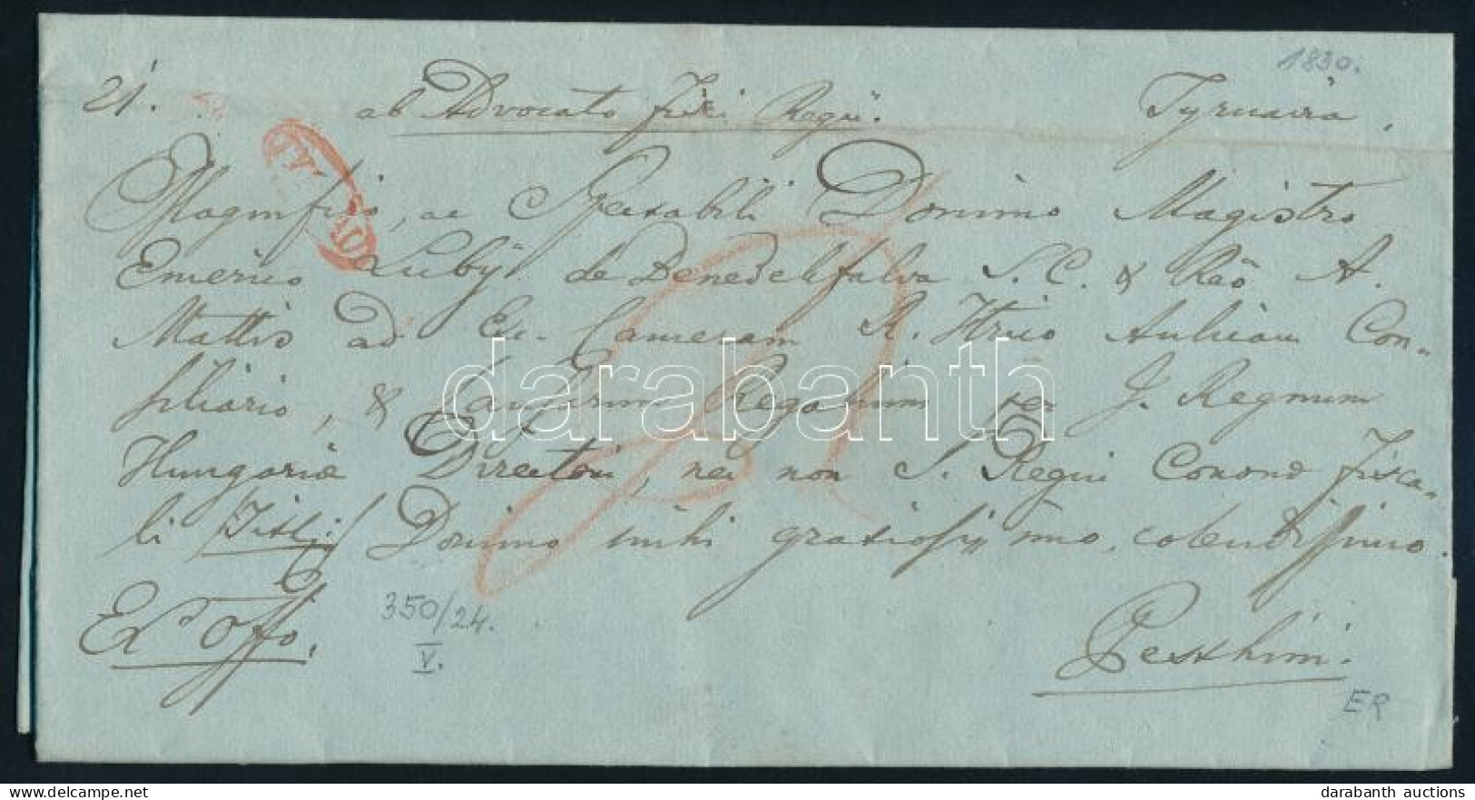 1830 Ex Offo, Piros / Red "TYRNAU" - Other & Unclassified