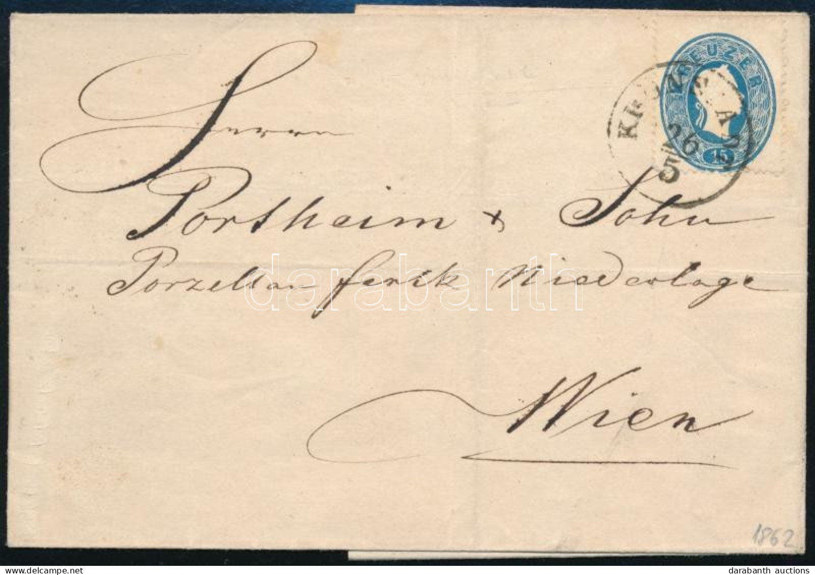 1862 15kr Levélen "KRONSTADT" - Wien - Otros & Sin Clasificación