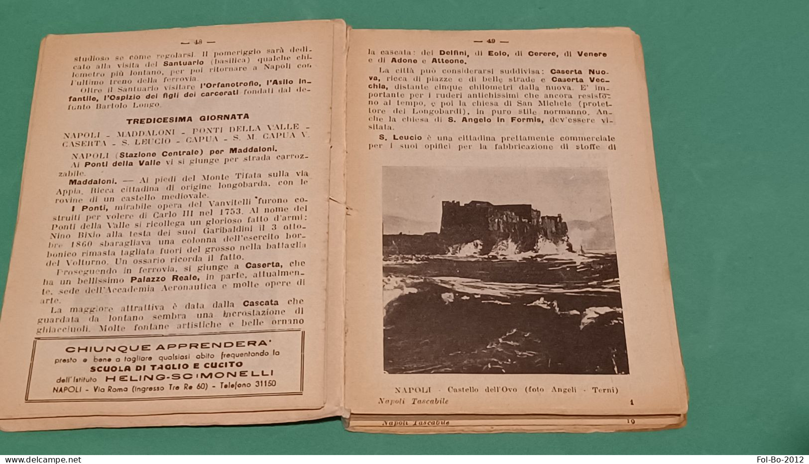 Napoli tascabile guida illustrata e dintorni anni 40.50