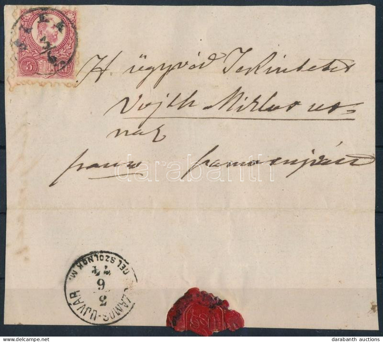 1874 5kr Levél Előlapon "SZÉK" - Other & Unclassified