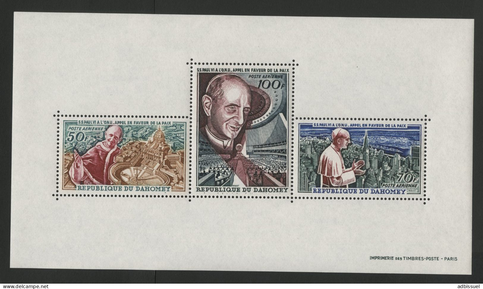 BF Bloc Feuillet N° 4 Neuf ** (MNH) Cote 7 € Pape Paul VI En 1966. TB - Benin – Dahomey (1960-...)