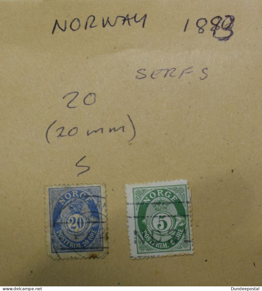 NORWAY NORGE  STAMPS  20mm With Serfs  1893   ~~L@@K~~ - Oblitérés