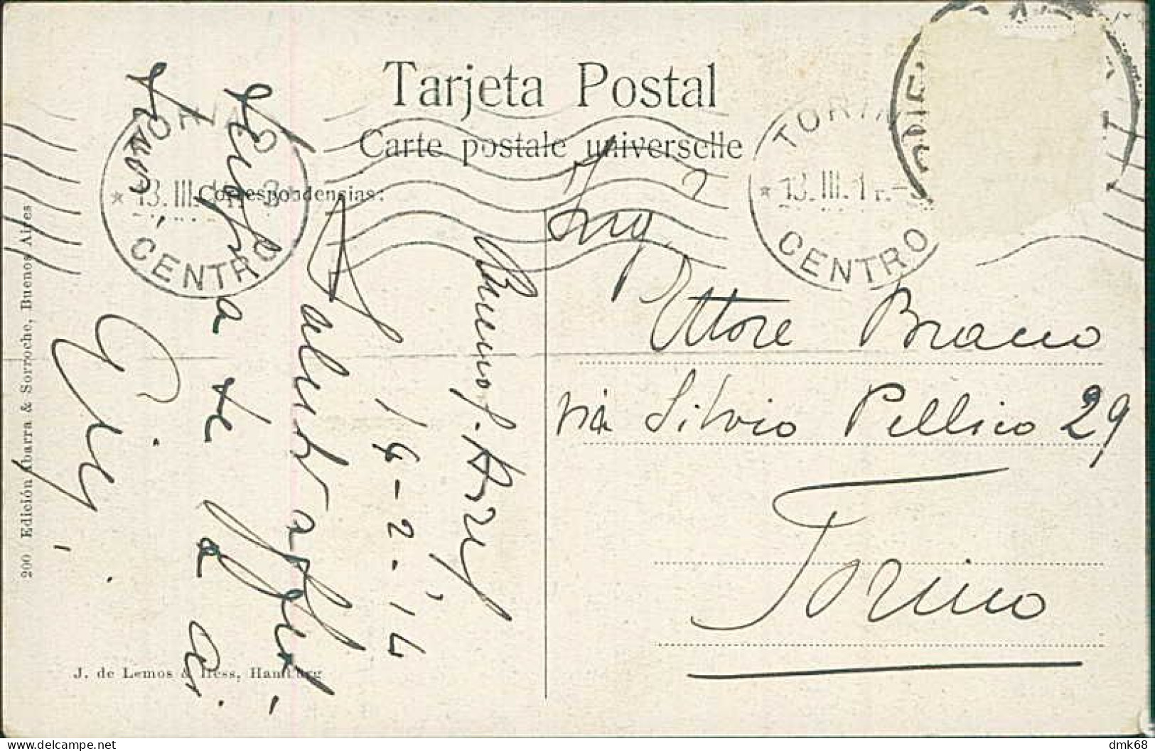 ARGENTINA - BUENOS AIRES - PLAZA 25 DE MAYO - EDICION ABARRA & SORROCHE - MAILED 1914 (17837) - Argentine