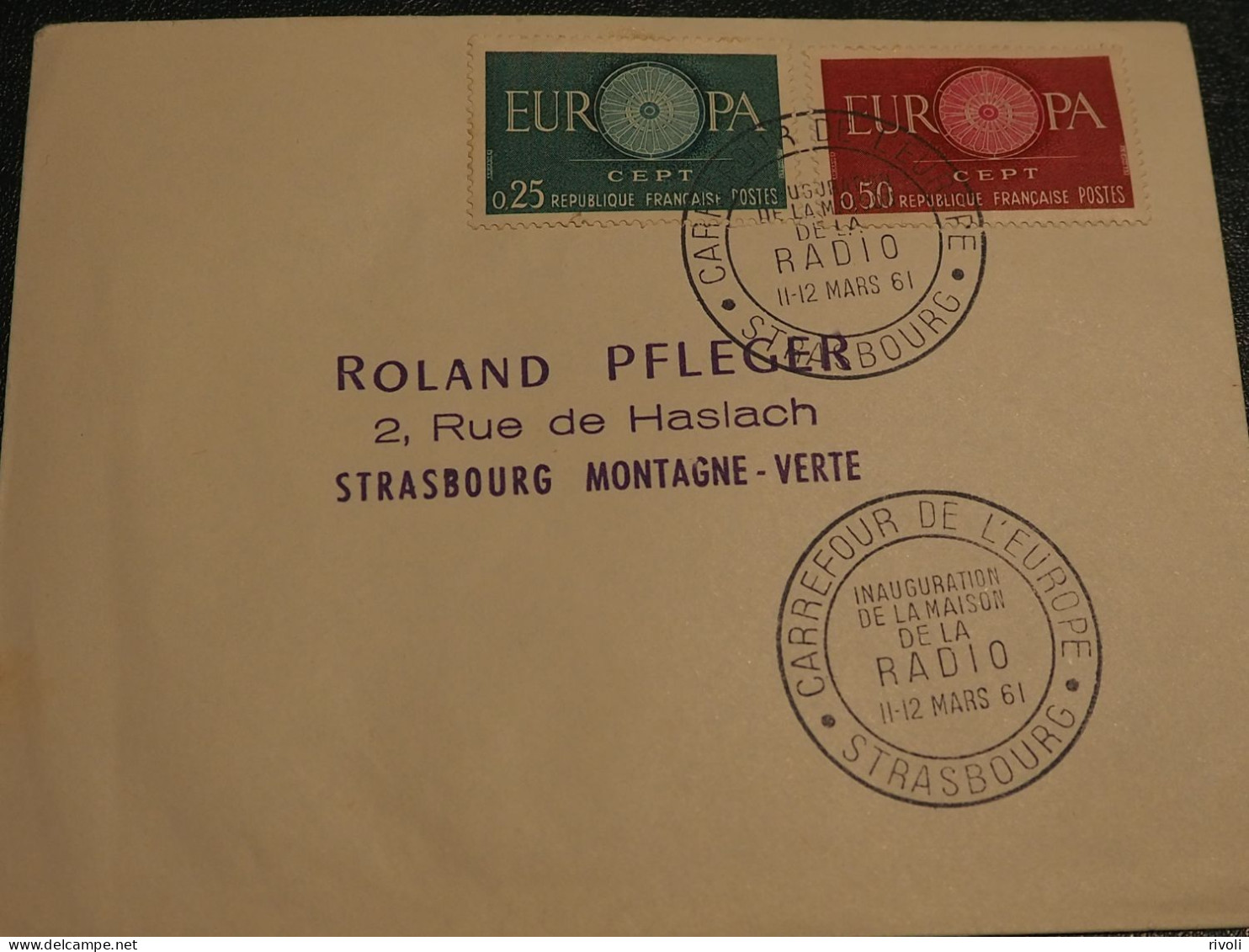 EUROPA CEPT FRANCE 1960 Lettre YVERT N° 1267/68 - 1960