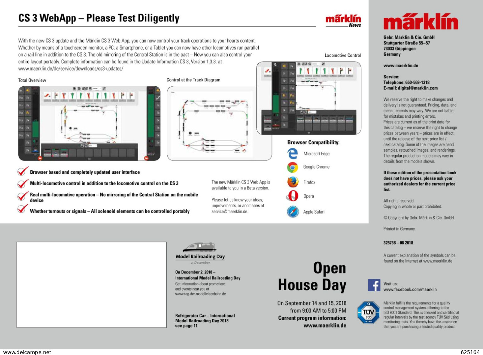 Catalogue MÄRKLIN 2018 Fall New Items 2018 - Englische Ausgabe - Anglais