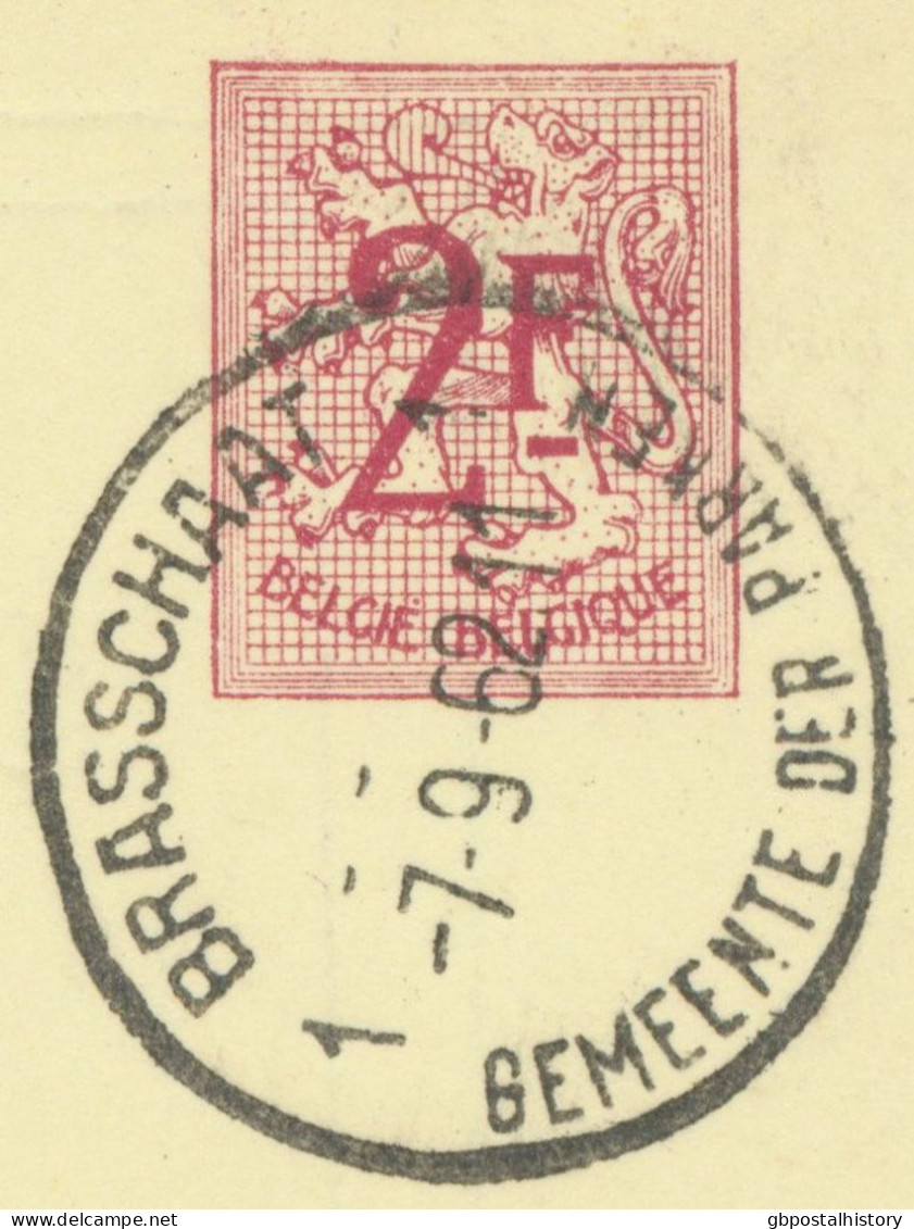 BELGIUM VILLAGE POSTMARKS  BRASSCHAAT 1 GEMEENTE DER PARKEN SC 1962 (Postal Stationery 2 F, PUBLIBEL 1864) - Werbestempel