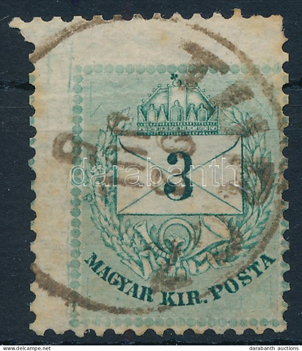 O 1881 3kr Elfogazva (ex Lovász) / Shifted Perforation - Autres & Non Classés