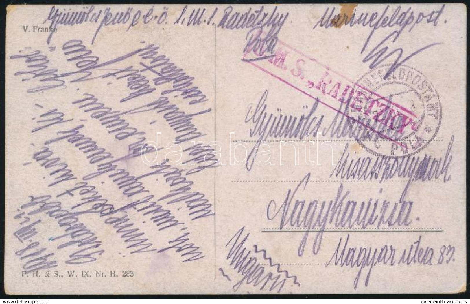 1918 Tábori Posta Képeslap / Field Postcard "S.M.S. RADETZKY" - Other & Unclassified