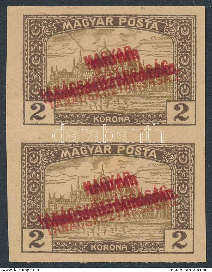 (*) 1919 Magyar Tanácsköztársaság 2K Próbanyomat Pár / Proof Pair - Sonstige & Ohne Zuordnung