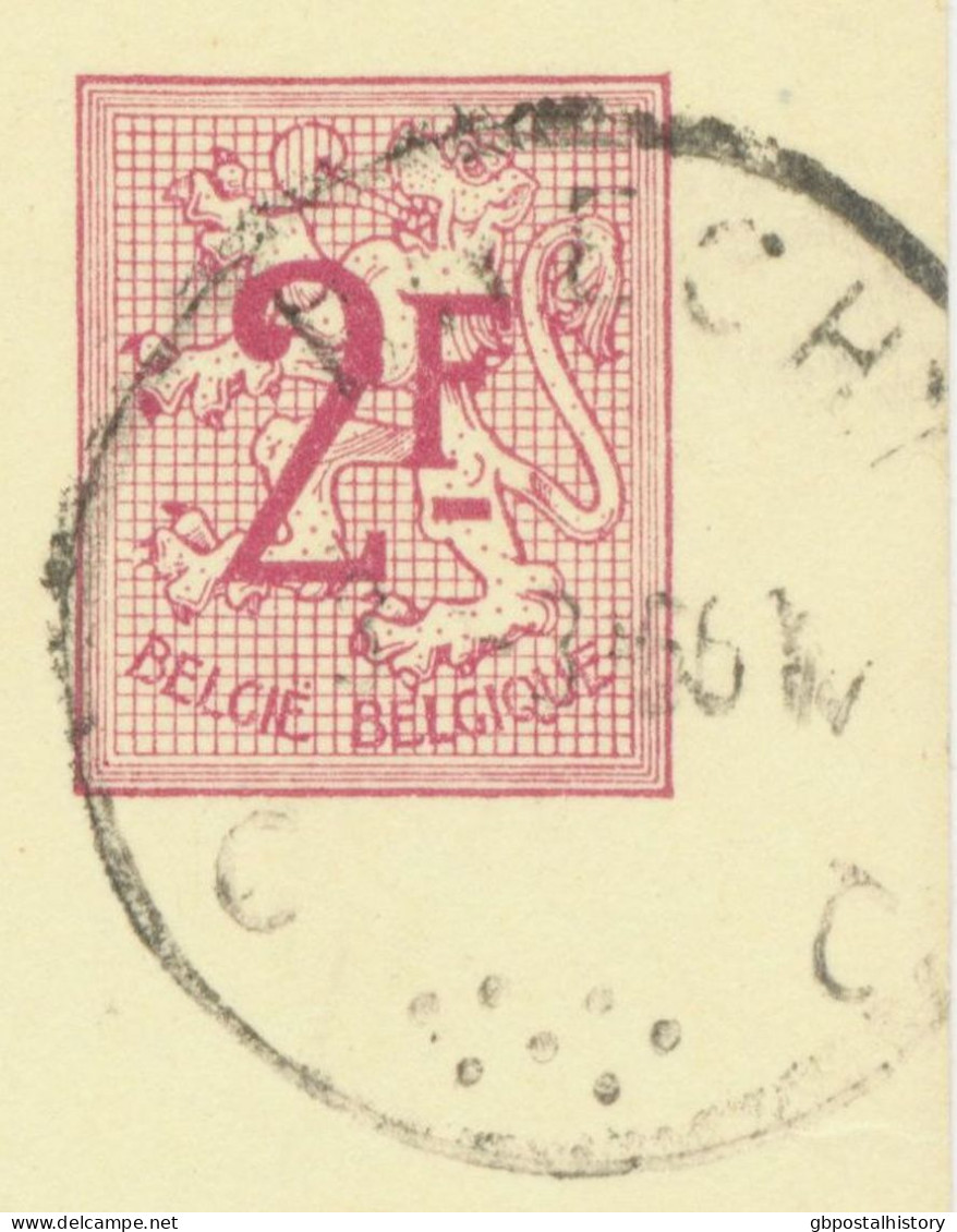 BELGIUM VILLAGE POSTMARKS  BRECHT C SC With Usual 7 Dots 1966 (Postal Stationery 2 F, PUBLIBEL 2077) - Matasellado Con Puntos