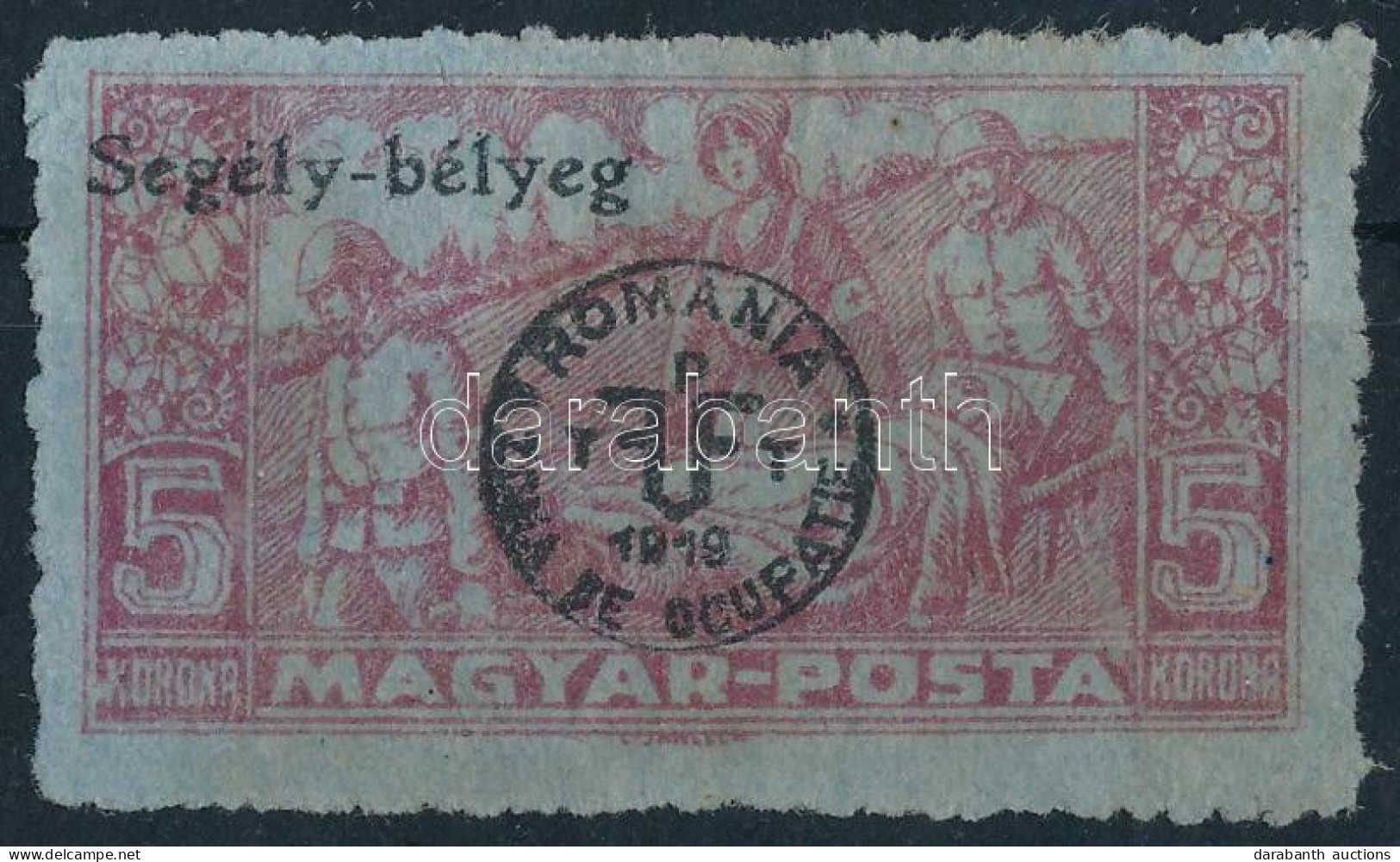 (*) Debrecen II. 1920 Segélybélyeg 5K Próbanyomat, A Végleges Sorban Nincs 5K, Bodor Vizsgálójellel. RR! - Other & Unclassified