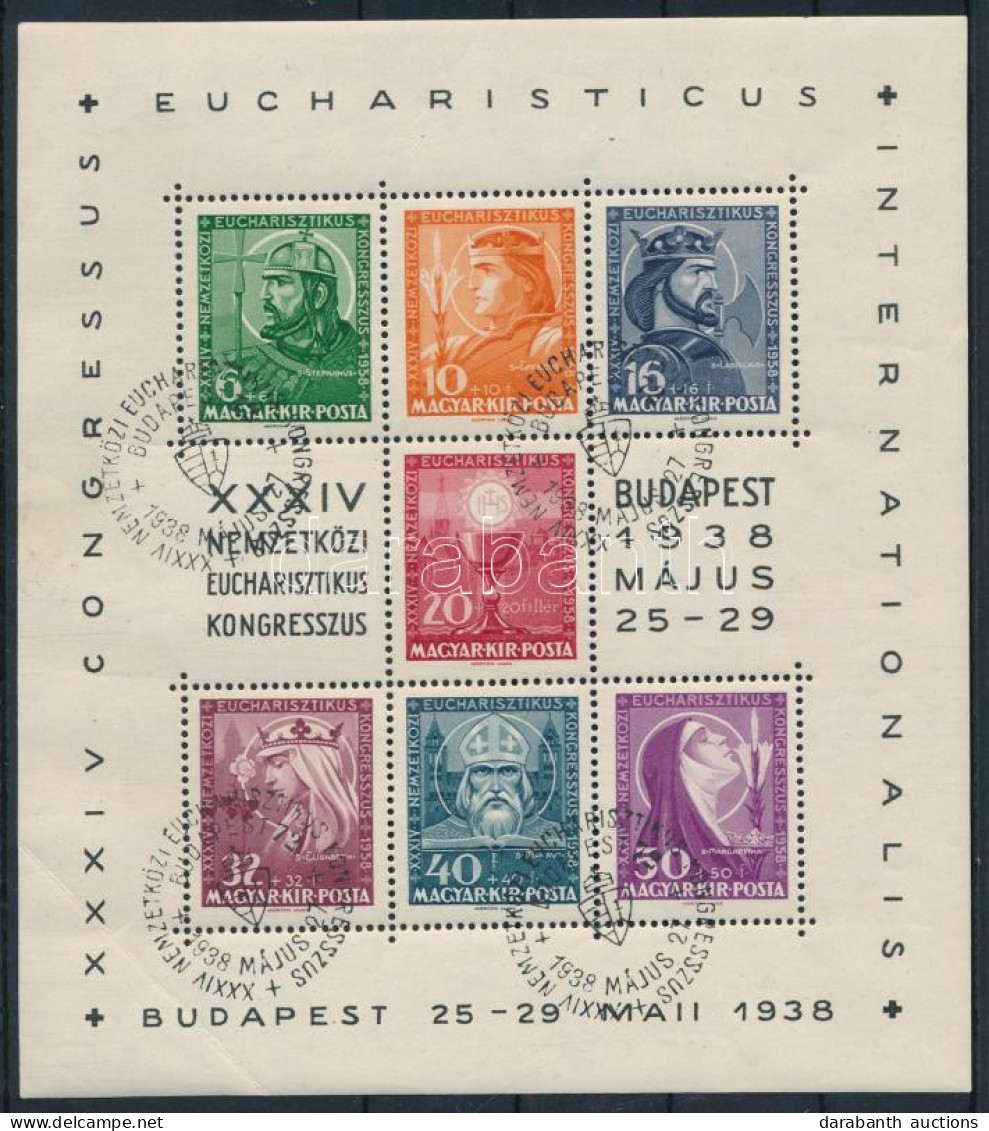 ** 1938 Eucharisztikus Blokk Alkalmi Bélyegzéssel (9.000) - Other & Unclassified