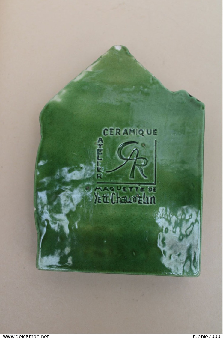 CENDRIER FAIENCE PUBLICITE AU MOULIN D ALSACE BRASSERIE 21 AVENUE DES CHAMPS ELYSEES A PARIS CERAMIQUE YETT CHAUVELIN - Ashtrays