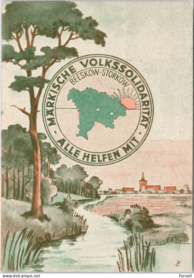 Märkische Volkssolidarität , Alle Helfen Mit , Beeskow-Storkow (Sonderstempel: Beeskow 1947 , Tag Des Kindes) - Beeskow