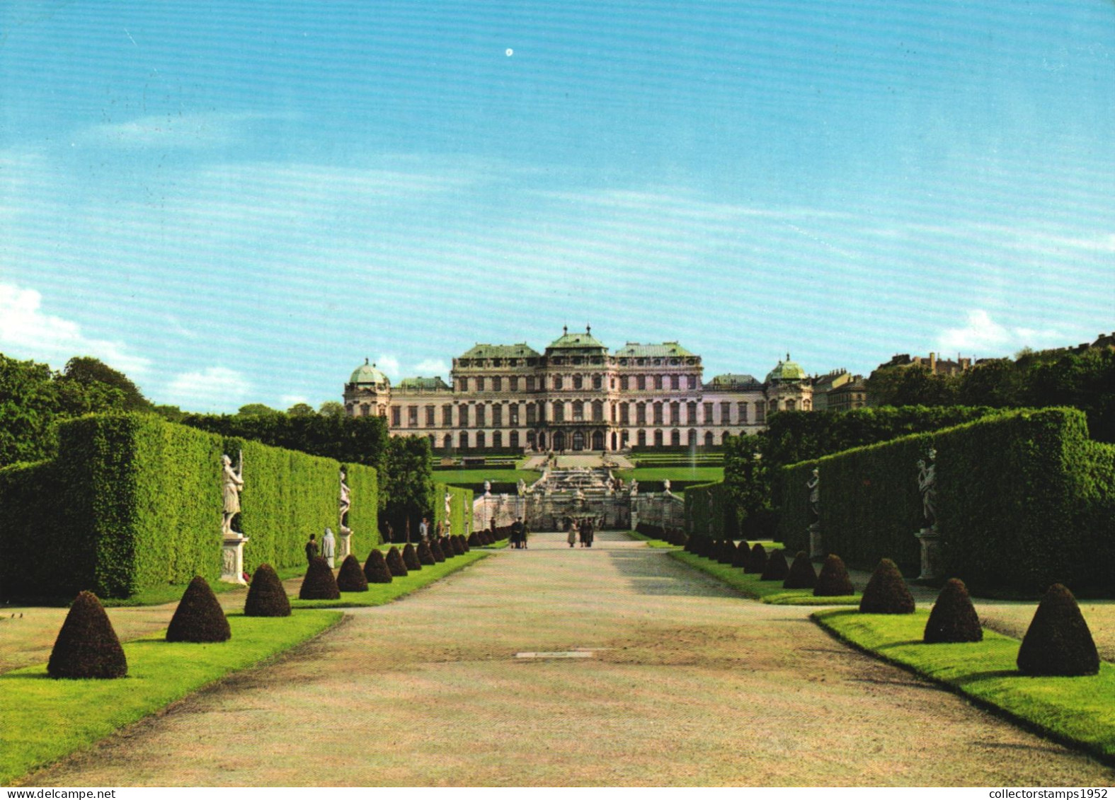 VIENNA, BELVEDERE CASTLE, ARCHITECTURE, PARK, STATUE, AUSTRIA, POSTCARD - Belvedere