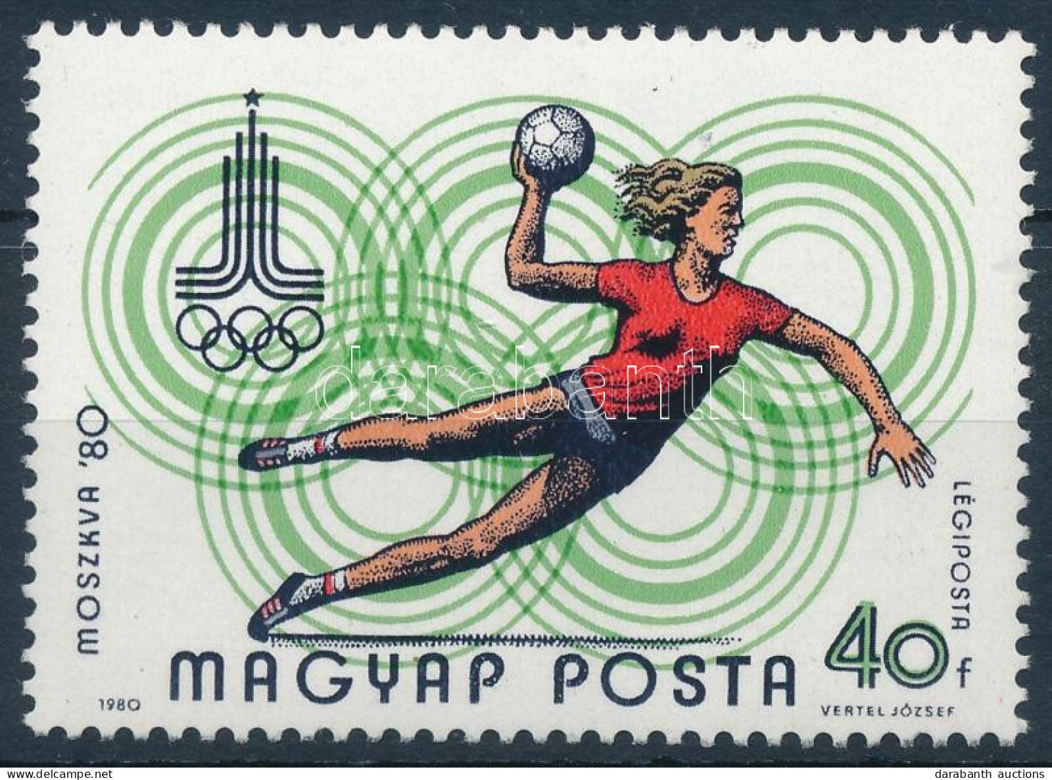 ** 1980 Olimpia (VIII.) - Moszkva 40f Bélyeg A "MAGYAP" Tévnyomattal (8.000) - Altri & Non Classificati