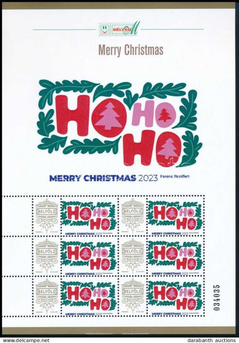 ** 2023 Merry Christmas - Hohoho Megszemélyesített Bélyeg Kisív Mappában - Altri & Non Classificati