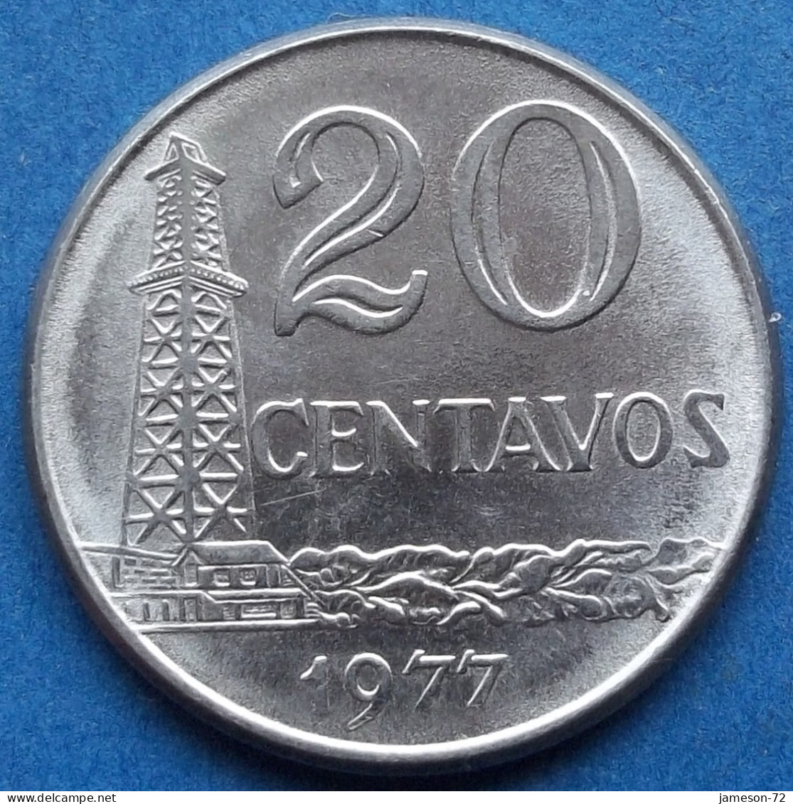 BRAZIL - 20 Centavos 1977 "Oil Derrick" KM# 579.1a Monetary Reform (1967-1985) - Edelweiss Coins - Brazil