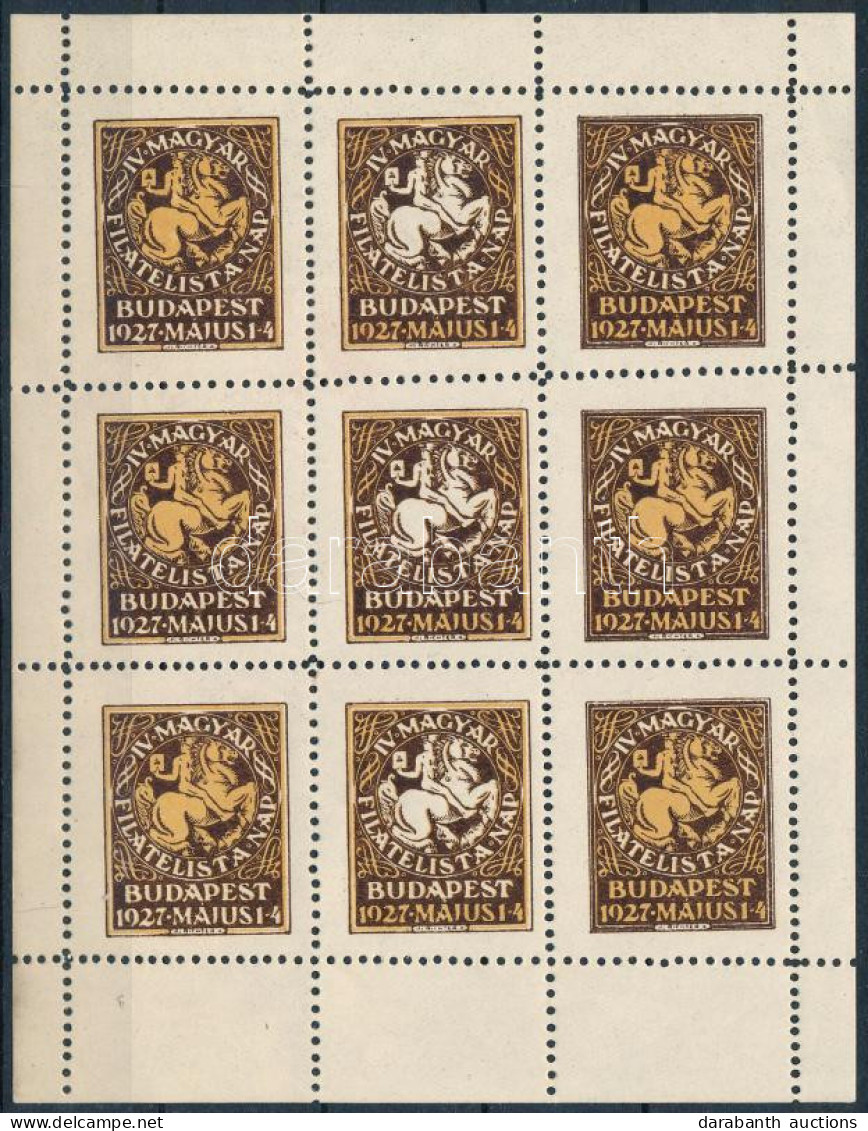 ** 1927/2aa IV. Magyar Filatelista Nap Emlék Kisív (9.000) - Other & Unclassified