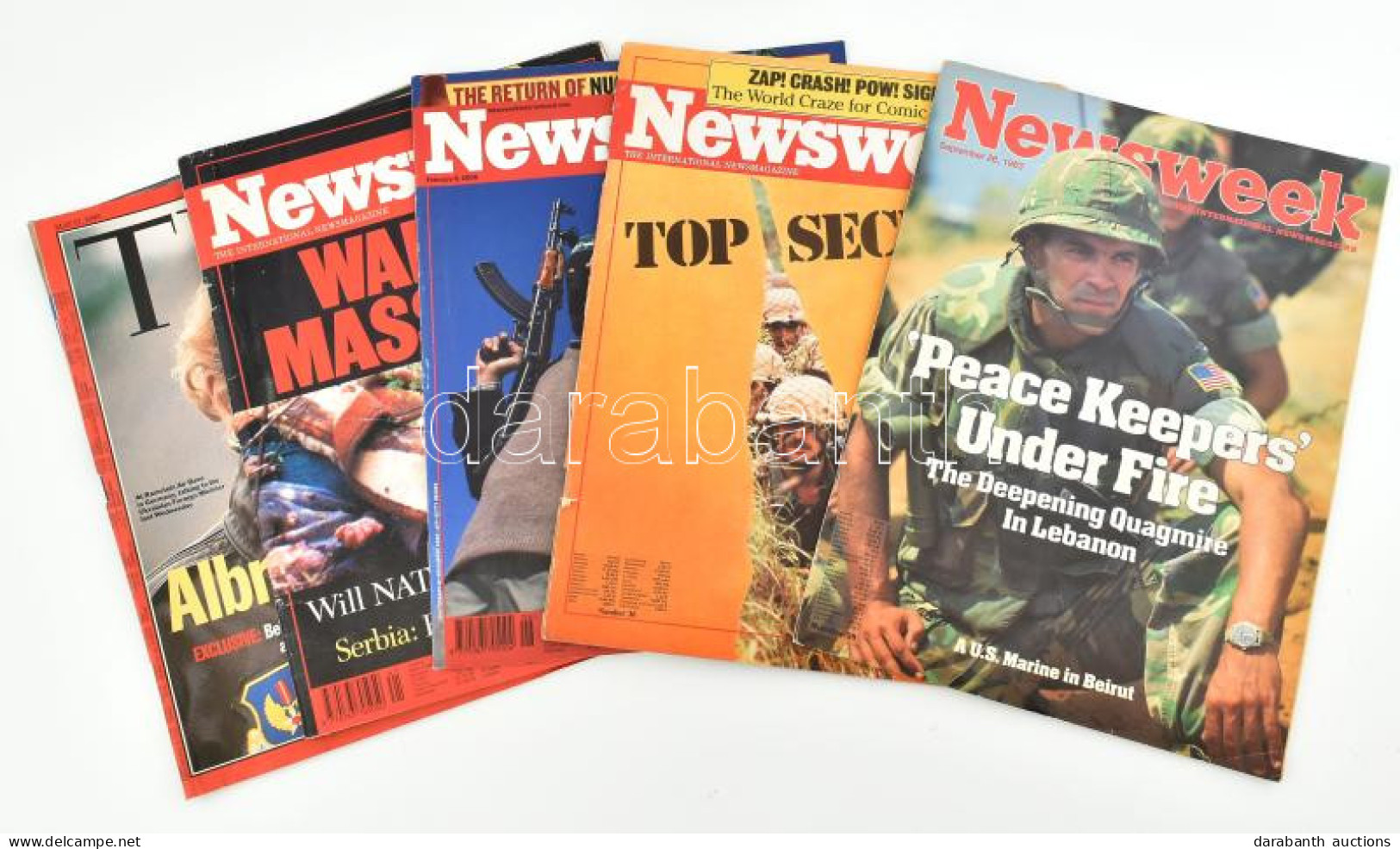 1983-2006 Newsweek + Time Amerikai Magazinok, össz. 5 Db, Háborús Témákkal ("Hamas Takes Power" - A Hamász Hatalomra Jut - Altri & Non Classificati