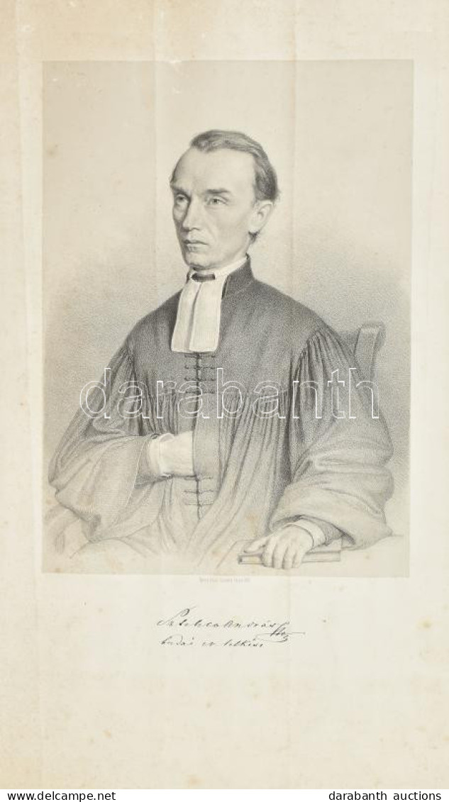 Sztehlo András (1816-1899) Evangélikus Lelkész, A Nógrádi Evangélikus Egyház Főesperese 30x21 Cm Hajtásnyomokkal - Other & Unclassified