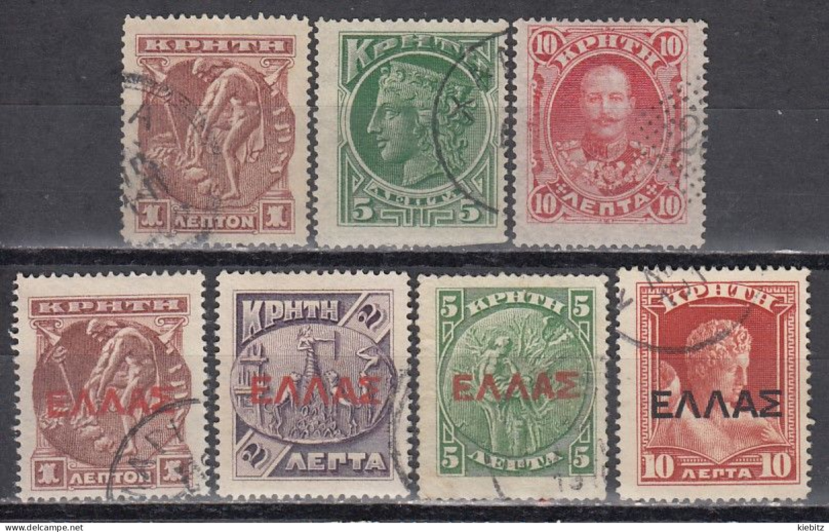 KRETA 1900 - 1909  MiNr: Partie 7x  Used - Creta